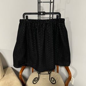 Isaac Mizrahi Eyelet A-Line Skirt